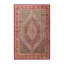 Tapis en laine rouge / gris-500668906