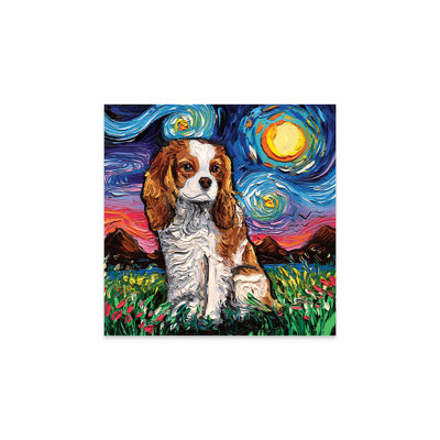 " Cavalier King Charles Spaniel Night II " by Aja Trier