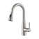 Bari Pull Down Single Handle Kitchen Faucet with Soap Dispenser