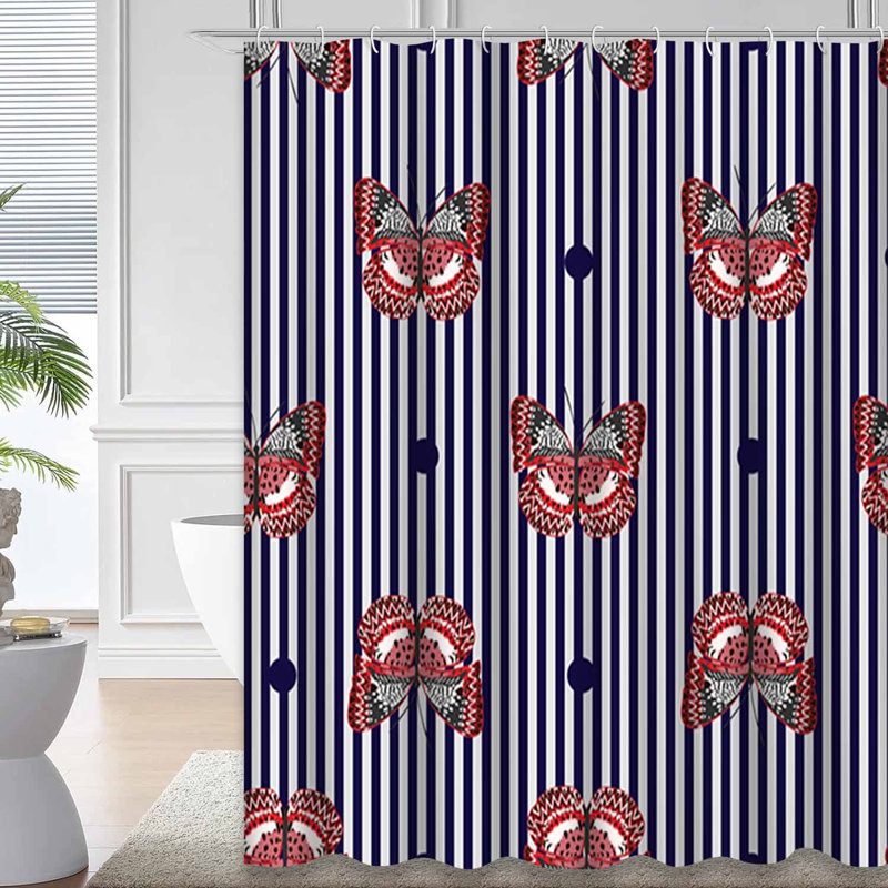 Rideau de douche Butterfly, L 72 po x l 72 po