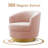 Jalivia 29'' W Velvet Upholstered Swivel Barrel Chair-1777336793