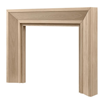 Modern Ember Everly Wood Fireplace Mantel Surround Overall Dimensions 72" x 54"- Interior Opening 48" x 42"