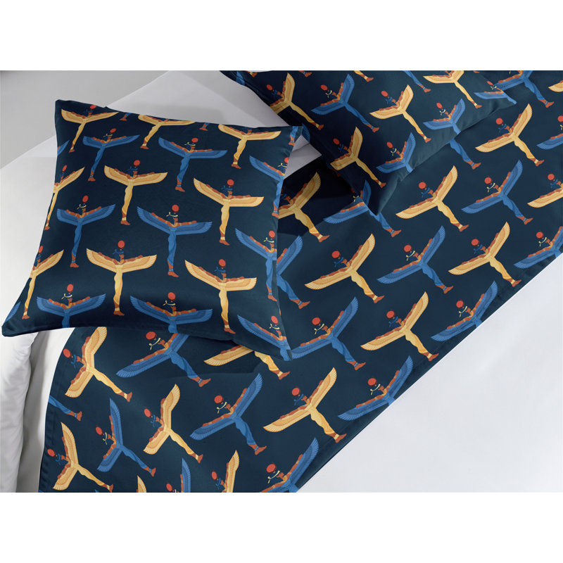 Ensemble de chemin de lit Ambesonne Folk Art Bed, Roi