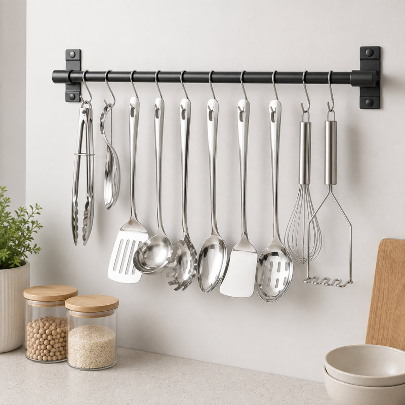 Kitchen Utensil Set, 10-piece Stainless Steel