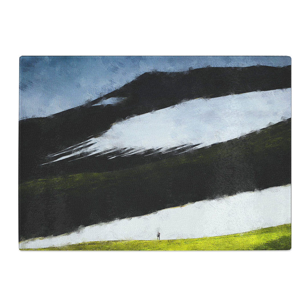 Beneath the Mountains of Iceland Painting Chopping Board