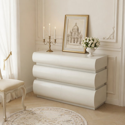 Commode 6 tiroirs avec conception sans poignée