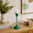 Handcrafted Tabletop Jade Mint Checkered Aluminum Candleholder-609172997