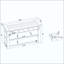 Console vintage en bois de pin massif, table d'appoint pour canapé d'entrée avec 3 tiroirs de rangement et 2 tablettes ouvertes, table d'appoint facile à assembler pour le couloir du salon