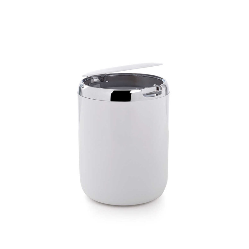 Poubelle en plastique imperméable 3 gallons Pasifik, Blanc