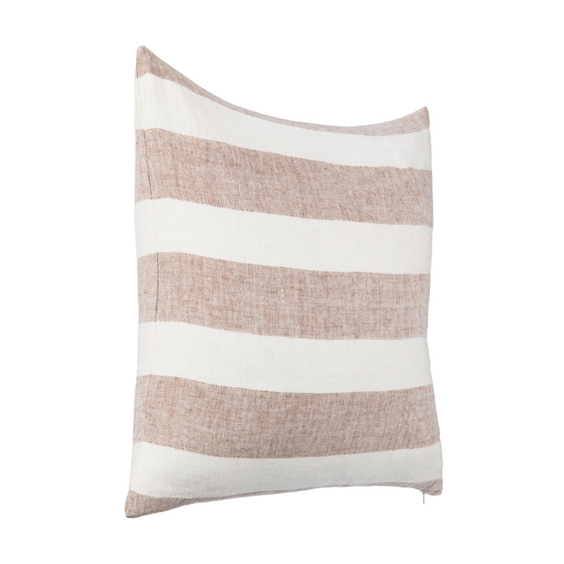 Coussin décoratif en lin Eleanor, Carré 22 po