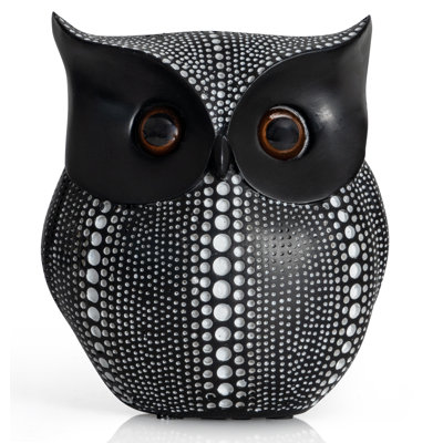 Figurine de chouette noire