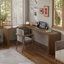 Bureau en bois massif en L noyer clair-988972927-988972915