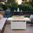 54.3", Propane Gas Fire Pit Table, White Aluminum Frame, 50000 , Stainless Burner, Lava Rock, Hidden Tank Storage, Small Group Gatherings Aluminum, , Multi - Purpose, Large Patios-274136570