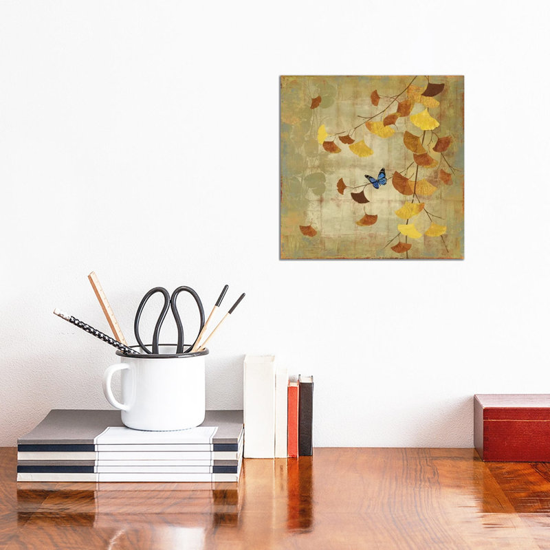 Ginkgo Branch II by Asia Jensen - Wrapped Canvas Print, 30.48 cm H x 30.48 cm W