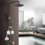 Ensemble de douche à pluie réglable en hauteur, système de pomme de douche à pluie murale pour salle de bain et hôtel