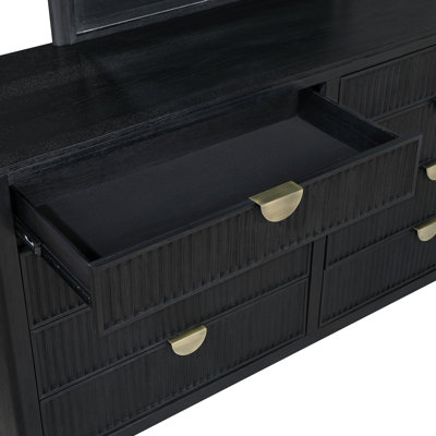 Black 8-Drawer Dresser