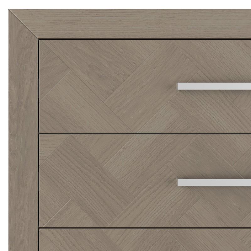 Commode 5 tiroirs Kieran, Gris croissant