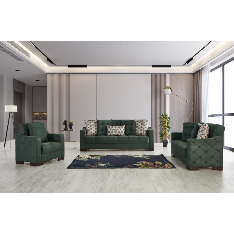 Fauteuil 35 po, 100 % polyester vert, Brun foncé