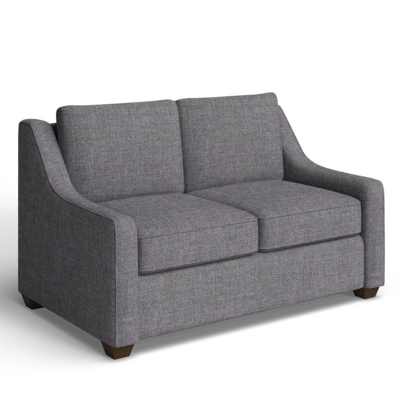 Canapé-lit rembourré de 56 po Gemi, Tissage uni ardoise coulée Sunbrella®