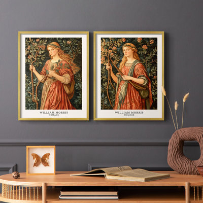 WM MORRIS Series CMXXV-Premium Framed Print -Ready to Hang - No Nails Required - No Nails Required