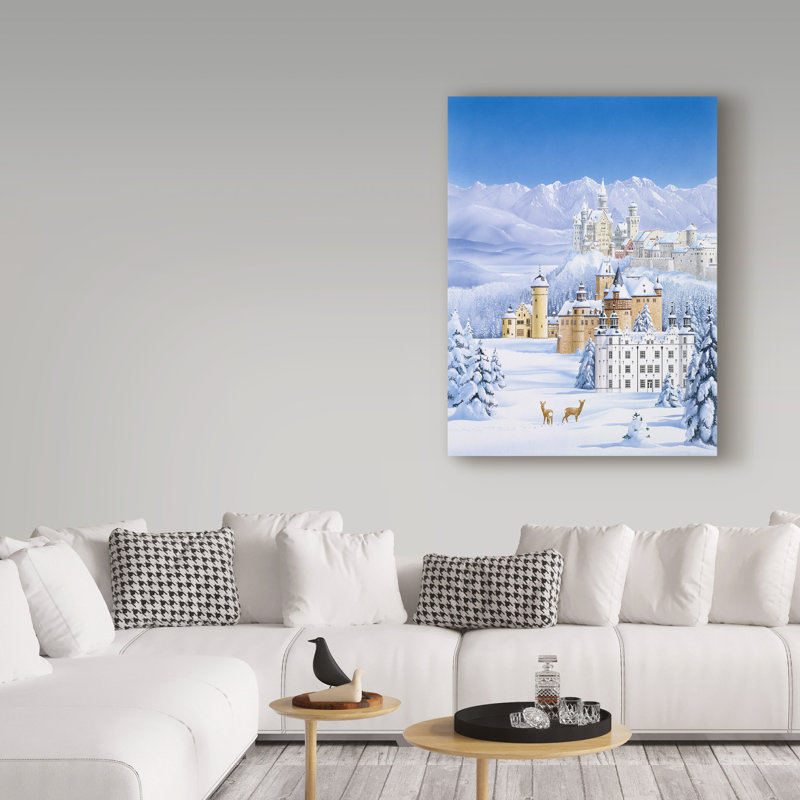 German Castles in Winter Landscape Canvas Art, 19" x 14"