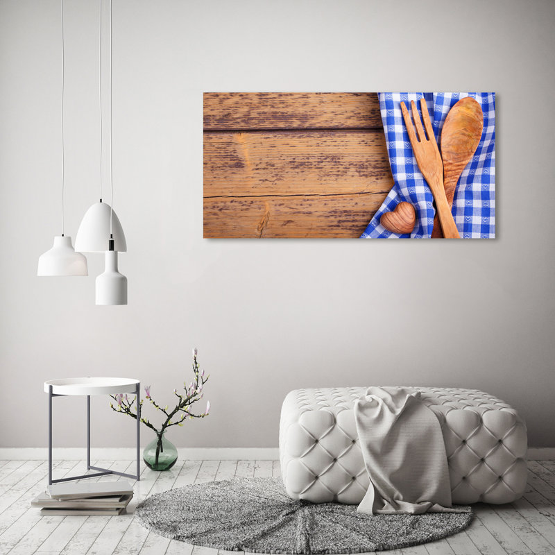 Wooden Cutlery - No Frame Print on Canvas
