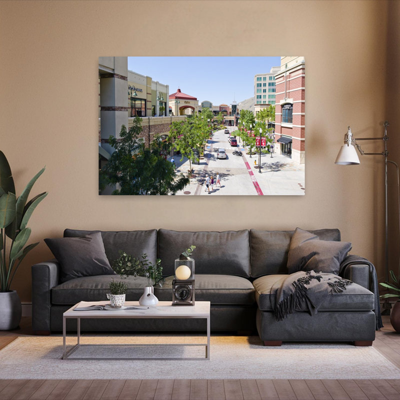 Gateway Shopping Center Downtown Salt Lake City Salt Lake City Utah USA by Scott M. Tansey - Wrapped Canvas Print