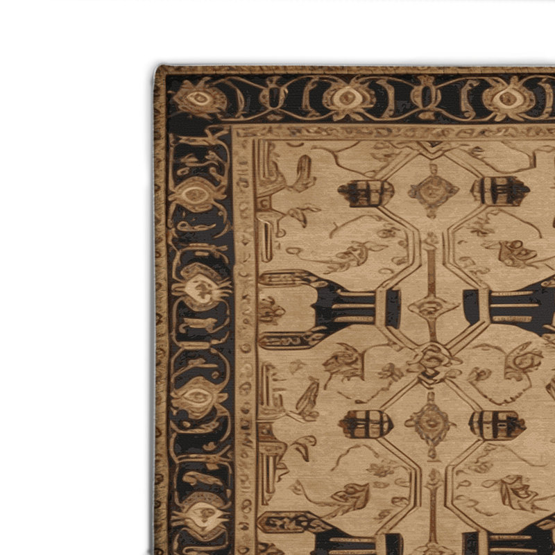 Tapis d'intérieur et d'extérieur brun français, Rectangulaire 2 pi x 3 pi