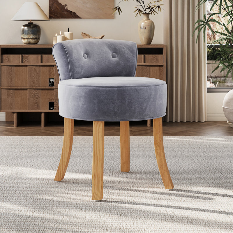 Joie Accent Stool, Grey/Natural 