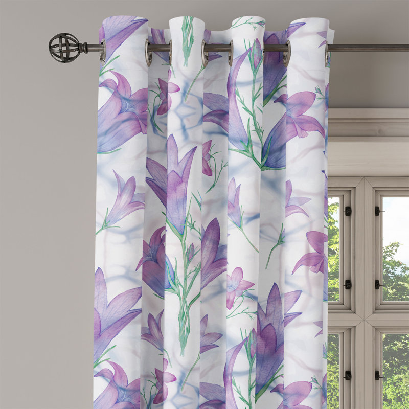 Motif de rideaux à œillets East Urban Home, L 50 po x L 108 po