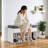 7 Pair Shoe Storage Bench with Cushion, 37" Width Entryway Shoe Bench with Hidden Storage-114217223