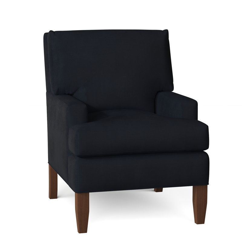 Fauteuil Huntington, Bleu Mcgivern / jaune, Brun, H 39 po x l 29 po x P 36 po