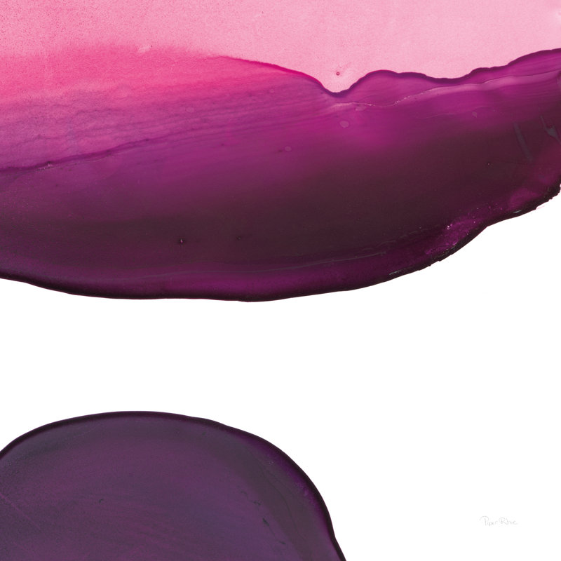 Swish Of Magenta III - Wrapped Canvas Painting, 30cm H x 30cm W x 3.8cm D