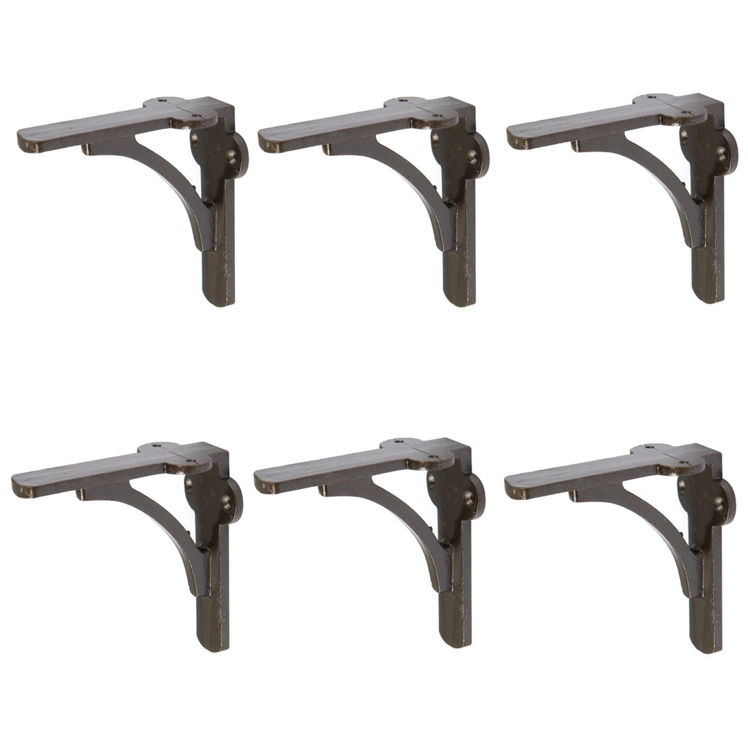 Hammer & Tongs - Curved Iron Shelf Bracket - D100mm - Raw