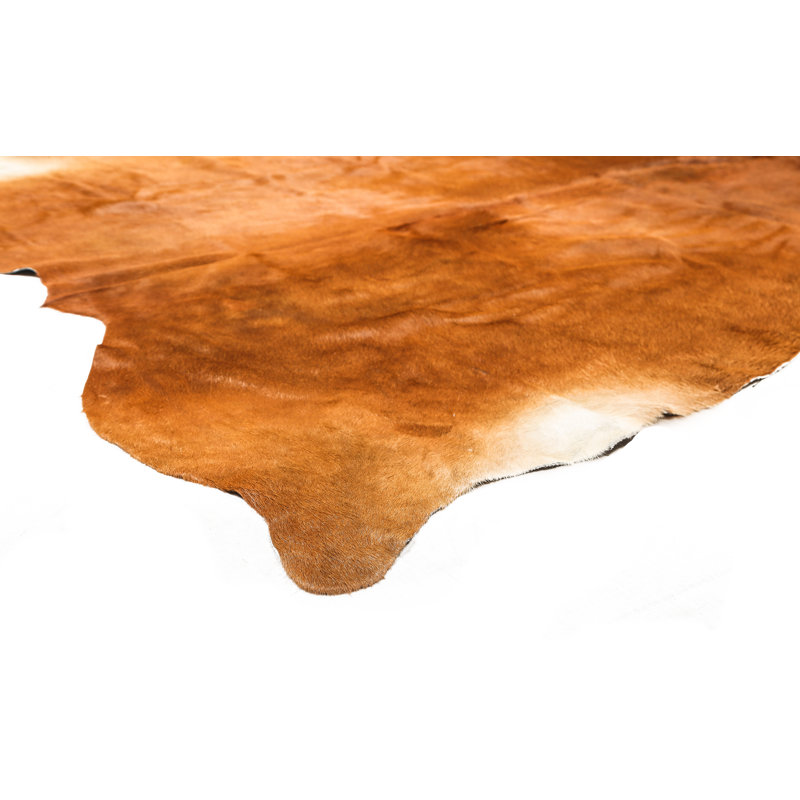 Myrtletown Novelty 2 cm x 1.75 cm Animal Print Cowhide Flatweave Area Rug