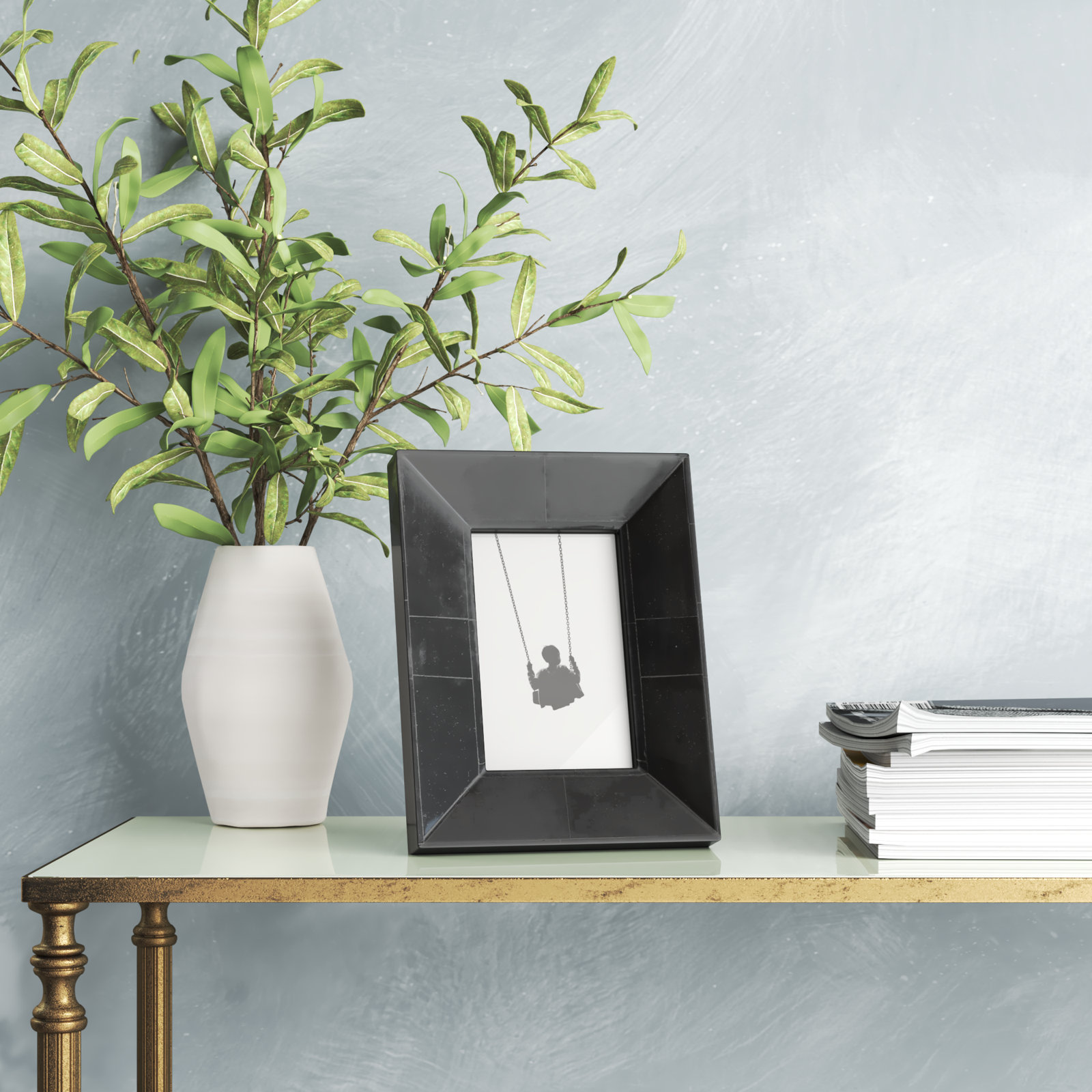 Ayrton Black Matte Picture Frame, 4" x 6"