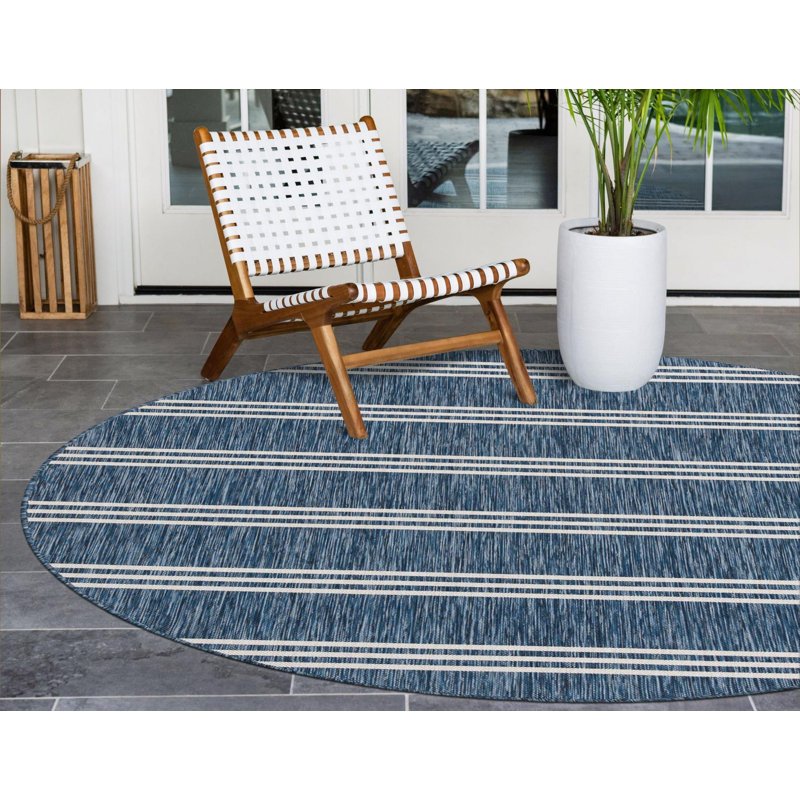 Tapis intérieur / extérieur Jill Zarin Anguilla, Rond 4 pi 1 po