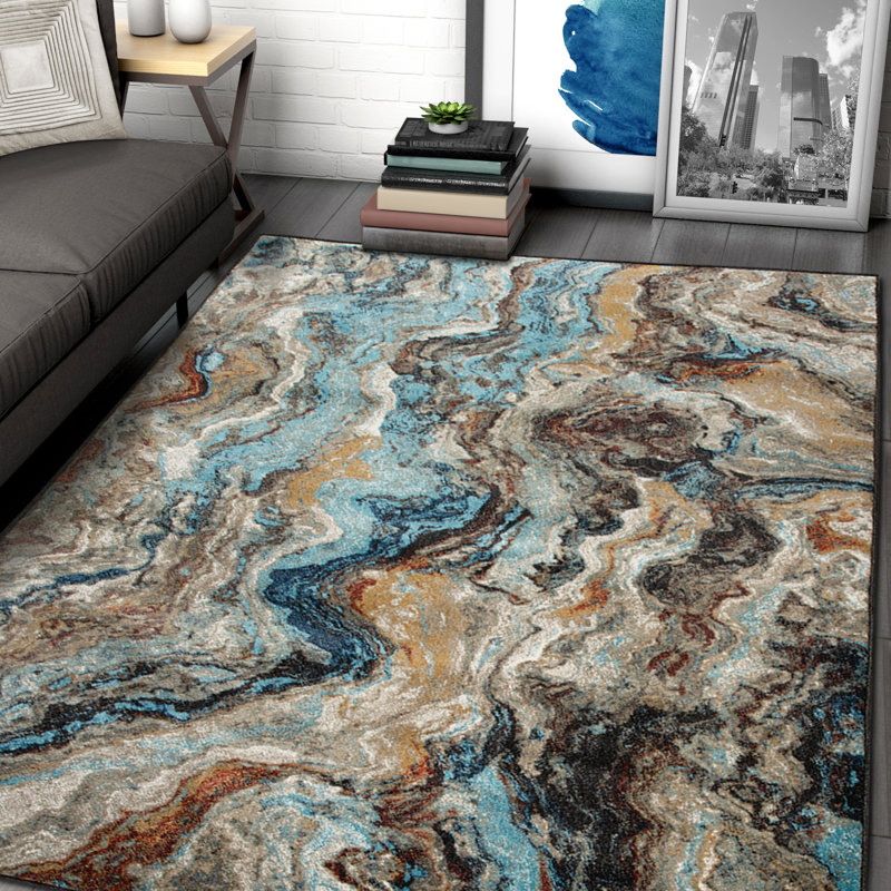 Filomela Abstract Indoor Rug, Rectangle 5' x 6'11"