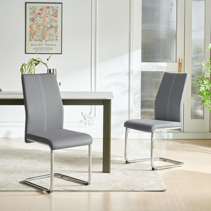 46cm H Upholstered Side Chair, Gray