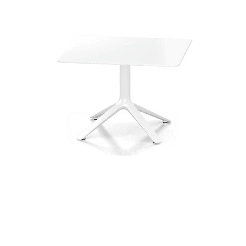 Carré de table d’appoint EEX, Blanc