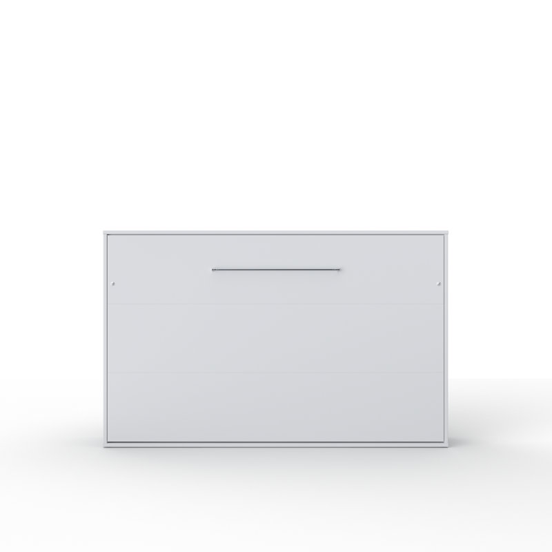 Aubri Murphy Bed, White/White Matte, Double