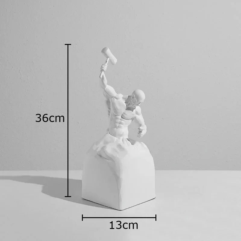 Self Sculpting Self Made Character Statue, White