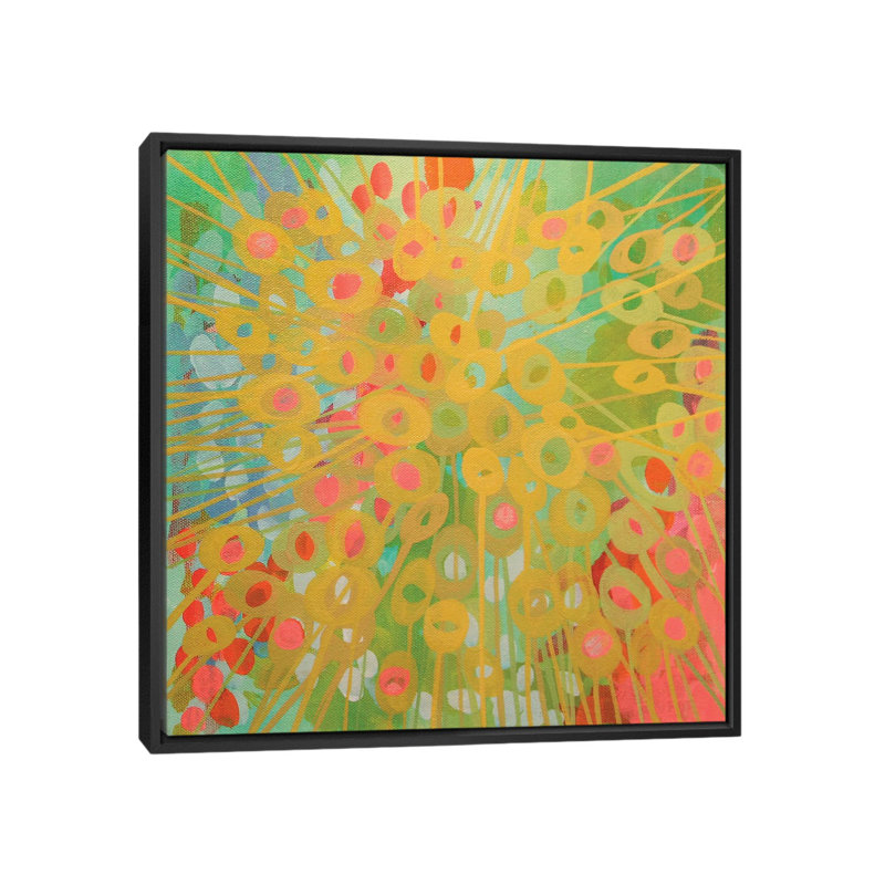 "the de style" , impression sur toile tendue, H 26 po x l 26 po x P 1,5 po, Toile avec cadre noir, Pas de tapis