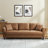 86.5“ Mid-Century Modern Faux Leather Rolled Arm Couch ,3 Seater Sofa-2094309981