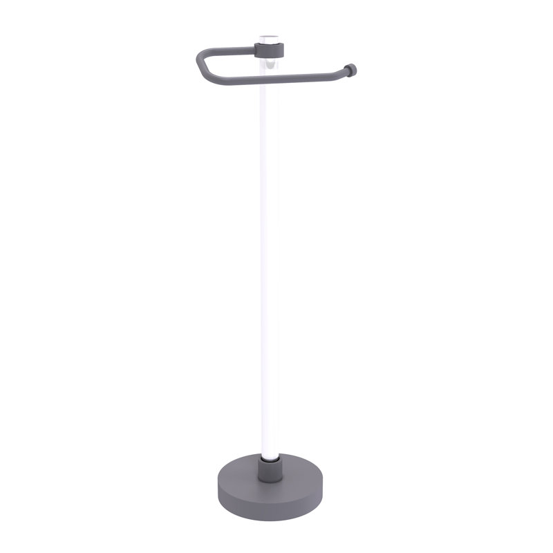 Porte-papier hygiénique sur pied Clearview, Gris mat