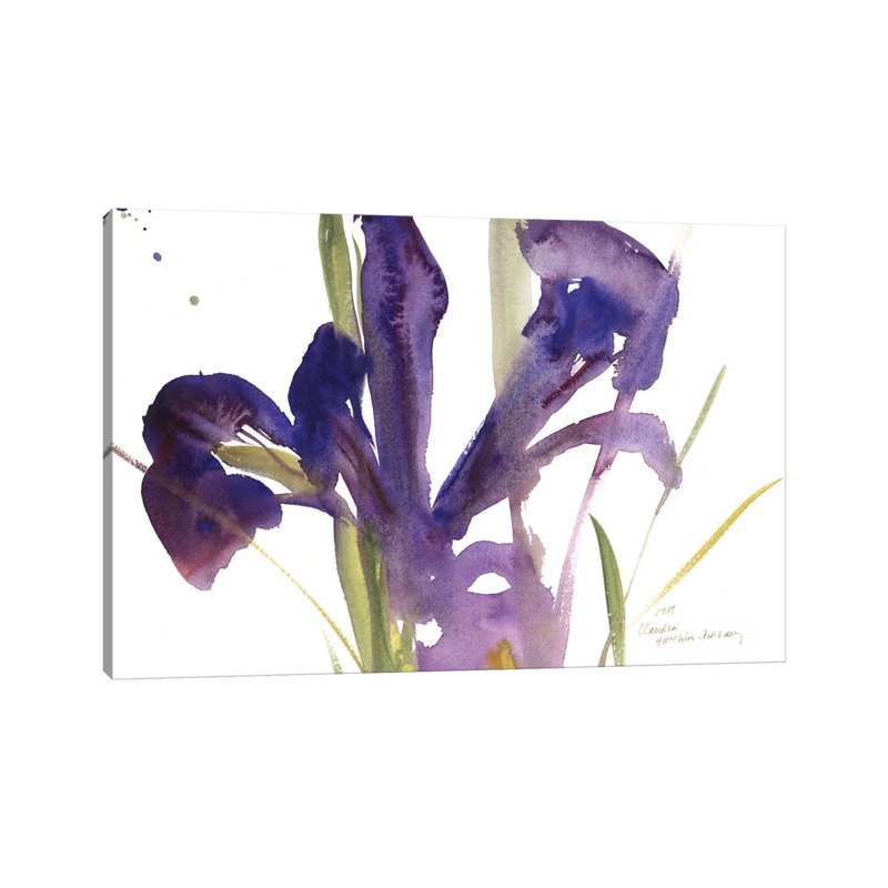 Iris, 1987 1 Piece Wrapped Canvas Painting, 30.48cm H x 45.72cm W x 1.91cm D