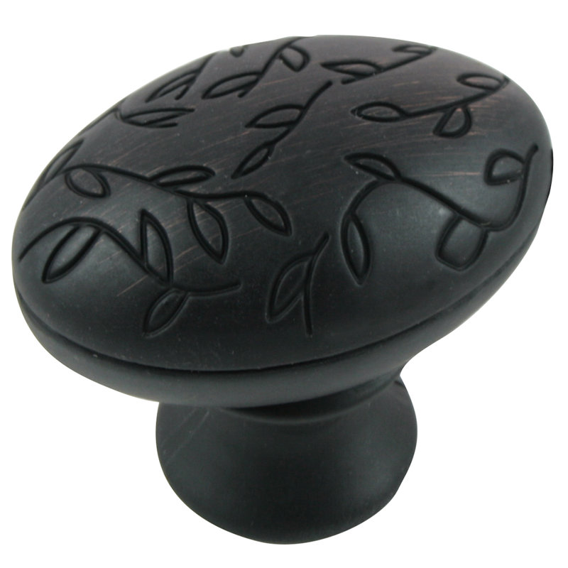 Oil Rubbed Bronze Oval Vine Cabinet Knob