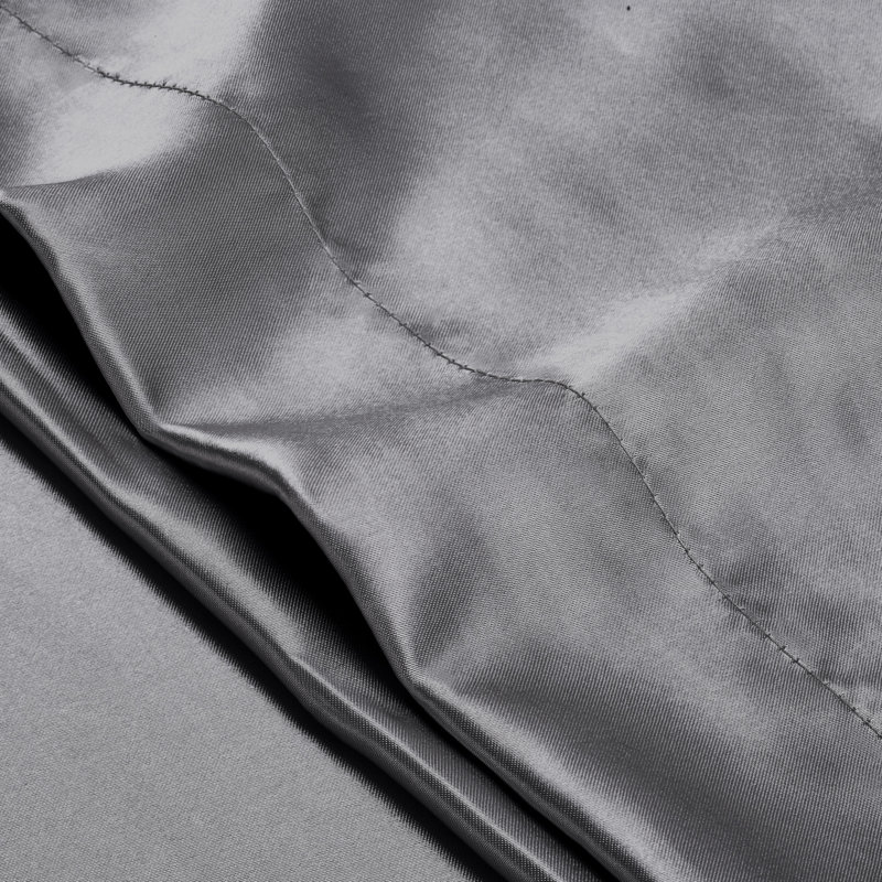 Fermeture de l'enveloppe 100% soie, Gris, 1 grande taie d'oreiller