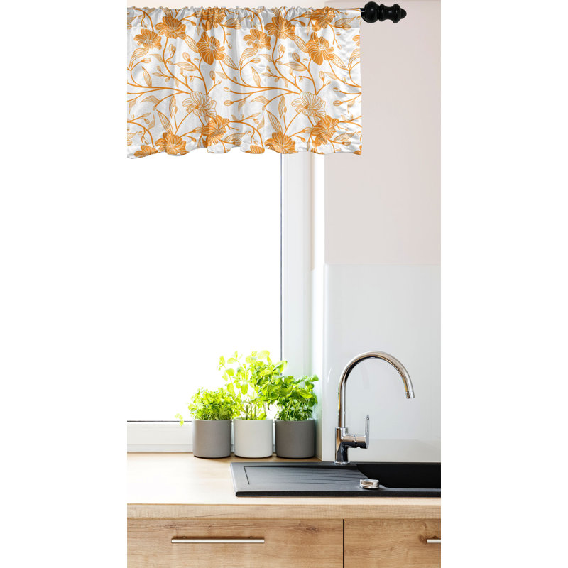 Ensemble de 2 tiges de floraison orange et blanc Ambesonne, L 42 po x L 12 po