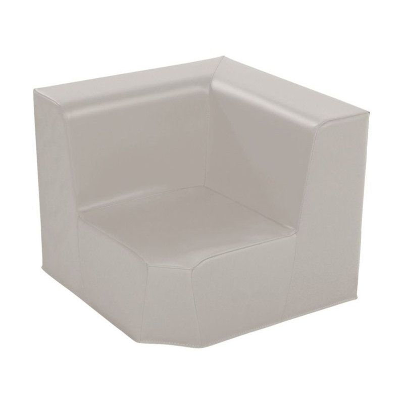 Chaise de coin basse de base - Hauteur du siège: 6 po, Gris clair